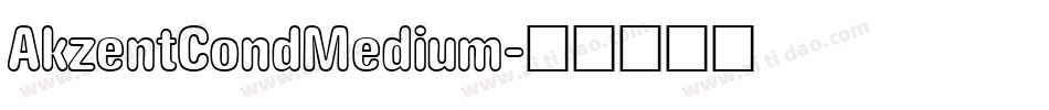 AkzentCondMedium字体转换