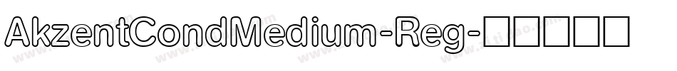 AkzentCondMedium-Reg字体转换