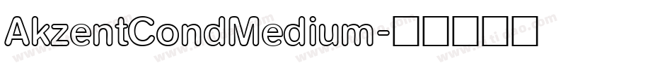 AkzentCondMedium字体转换