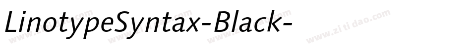 LinotypeSyntax-Black字体转换