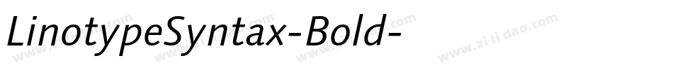 LinotypeSyntax-Bold字体转换