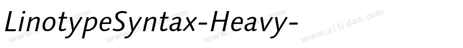 LinotypeSyntax-Heavy字体转换