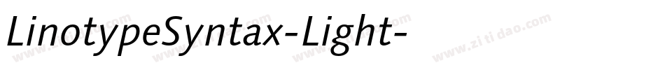 LinotypeSyntax-Light字体转换