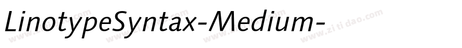 LinotypeSyntax-Medium字体转换
