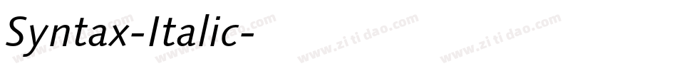 Syntax-Italic字体转换