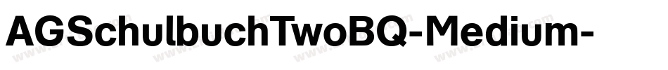 AGSchulbuchTwoBQ-Medium字体转换