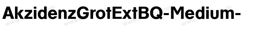 AkzidenzGrotExtBQ-Medium字体转换