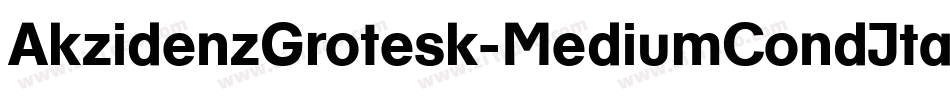 AkzidenzGrotesk-MediumCondItalic字体转换