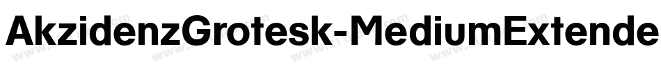 AkzidenzGrotesk-MediumExtended字体转换