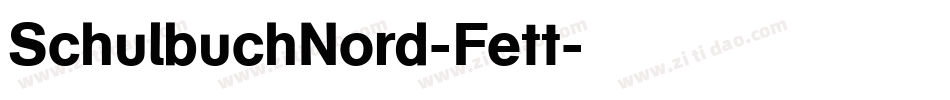SchulbuchNord-Fett字体转换