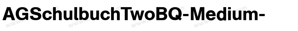 AGSchulbuchTwoBQ-Medium字体转换