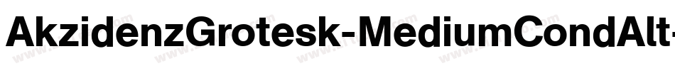 AkzidenzGrotesk-MediumCondAlt字体转换
