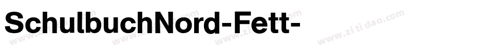 SchulbuchNord-Fett字体转换