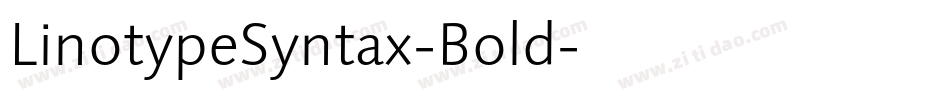 LinotypeSyntax-Bold字体转换