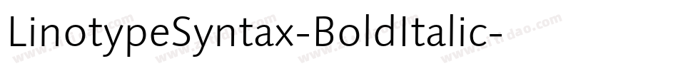LinotypeSyntax-BoldItalic字体转换