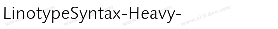 LinotypeSyntax-Heavy字体转换