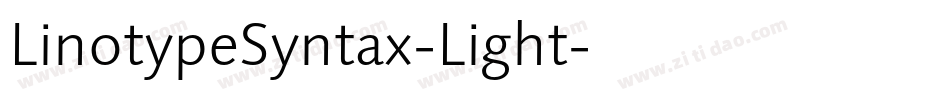 LinotypeSyntax-Light字体转换