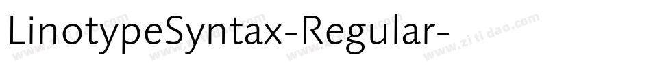 LinotypeSyntax-Regular字体转换