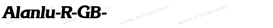 Alanlu-R-GB字体转换