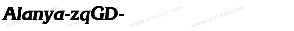 Alanya-zqGD字体转换