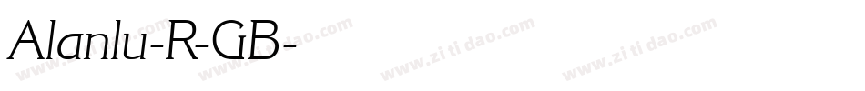 Alanlu-R-GB字体转换
