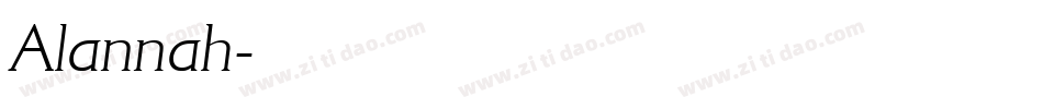 Alannah字体转换