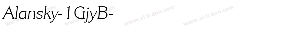Alansky-1GjyB字体转换