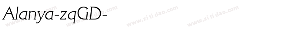 Alanya-zqGD字体转换