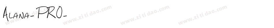Alana-PRO字体转换