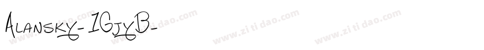 Alansky-1GjyB字体转换
