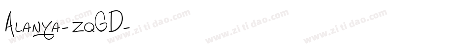 Alanya-zqGD字体转换