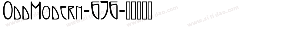 OddModern-6J6字体转换