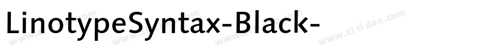 LinotypeSyntax-Black字体转换