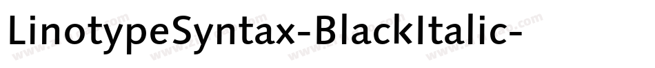 LinotypeSyntax-BlackItalic字体转换
