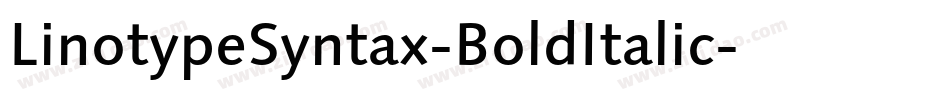 LinotypeSyntax-BoldItalic字体转换
