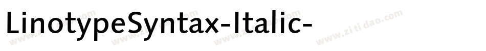 LinotypeSyntax-Italic字体转换