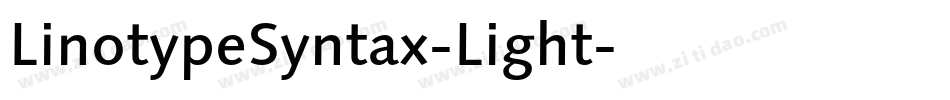 LinotypeSyntax-Light字体转换