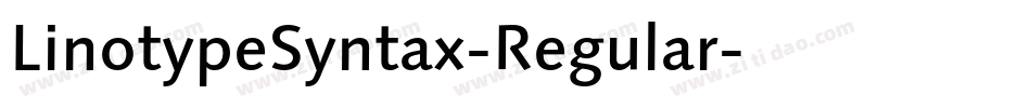 LinotypeSyntax-Regular字体转换