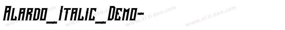 Alardo_Italic_Demo字体转换 Alardo_Italic_Demo字体转换