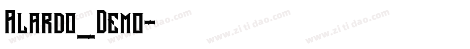 Alardo_Demo字体转换