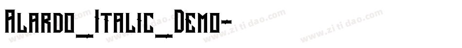 Alardo_Italic_Demo字体转换 Alardo_Italic_Demo字体转换