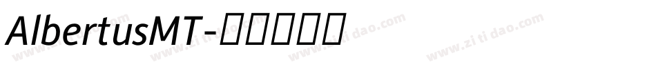 AlbertusMT字体转换