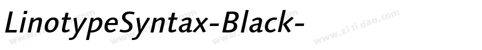 LinotypeSyntax-Black字体转换
