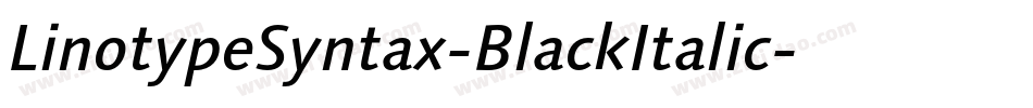 LinotypeSyntax-BlackItalic字体转换
