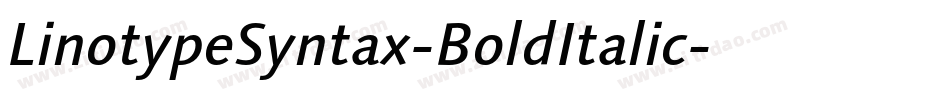 LinotypeSyntax-BoldItalic字体转换