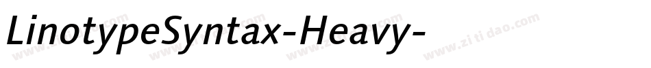 LinotypeSyntax-Heavy字体转换