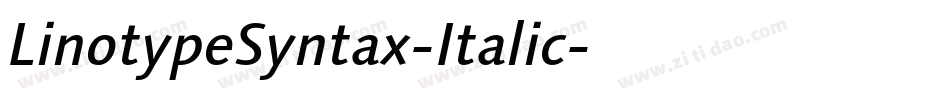 LinotypeSyntax-Italic字体转换
