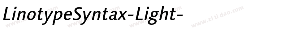 LinotypeSyntax-Light字体转换