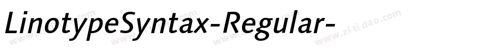 LinotypeSyntax-Regular字体转换