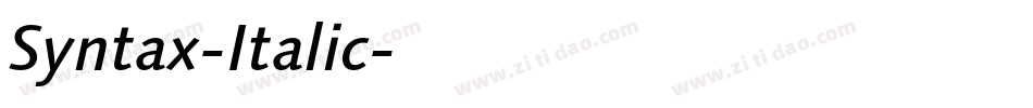 Syntax-Italic字体转换